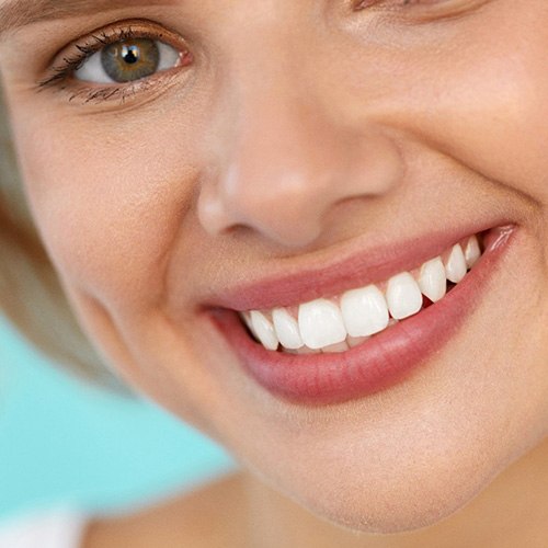 Closeup of a woman smiling