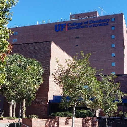 Outside view of dental school building