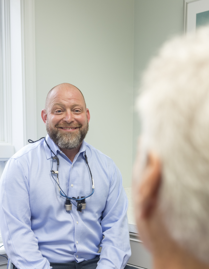 Dr. Ryan Johnson with patient