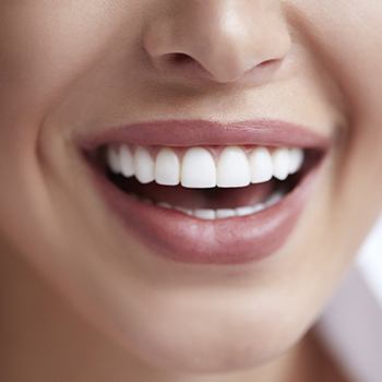 Closeup of healthy smile after restorative dentistry